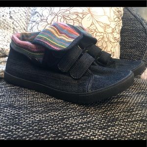 Used Velcro Denim Fashion Sneakers